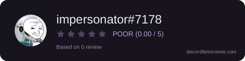 Rating widget preview for impersonator#7178