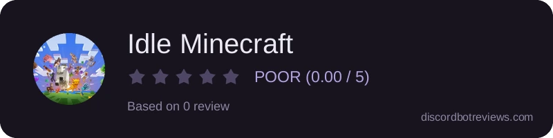 Rating widget preview for Idle Minecraft