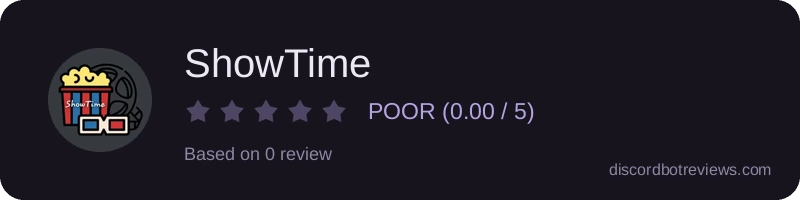 Rating widget preview for ShowTime