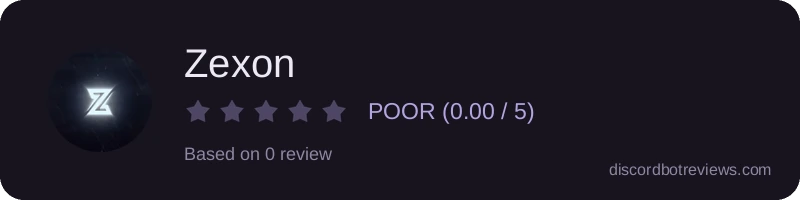 Rating widget preview for Zexon