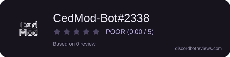 Rating widget preview for CedMod-Bot#2338