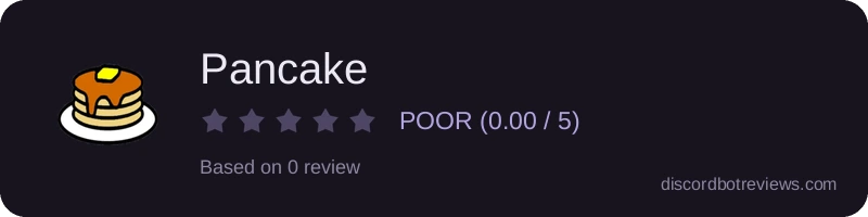 Rating widget preview for Pancake 