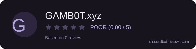 Rating banner for GΛMB0T.xyz