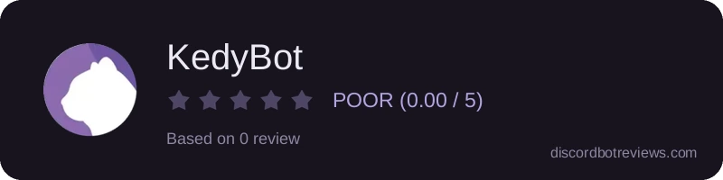 Rating widget preview for KedyBot