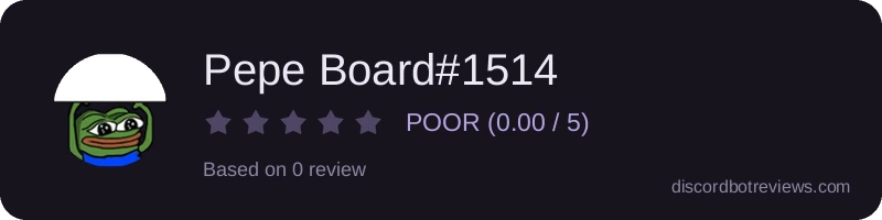 Rating widget preview for Pepe Board#1514