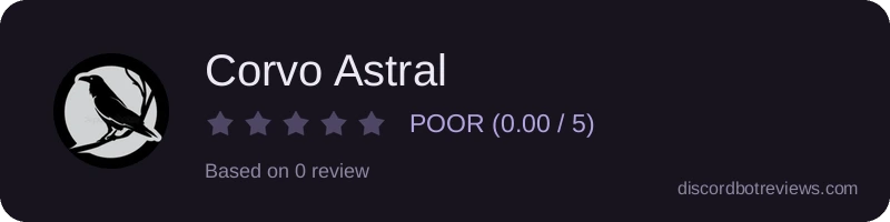 Rating widget preview for Corvo Astral
