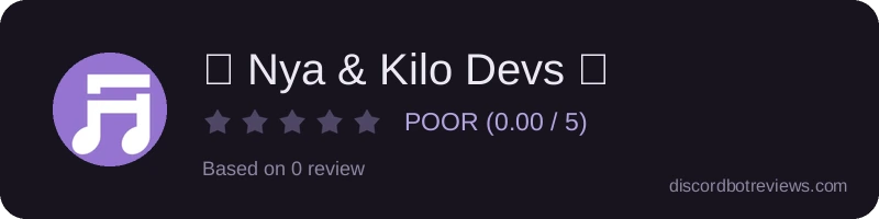 Rating widget preview for 🎶 Nya & Kilo Devs 🌩