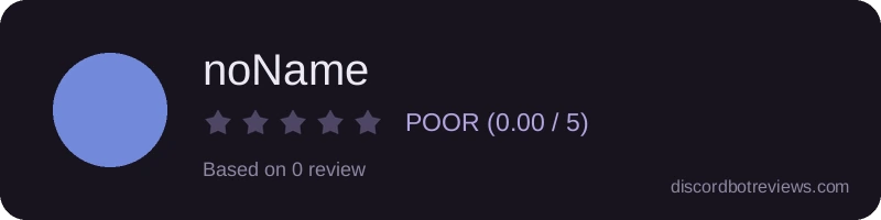 Rating banner for noName