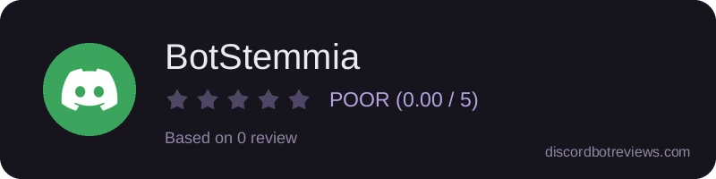Rating widget preview for BotStemmia
