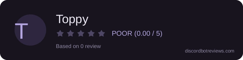 Rating widget preview for Toppy