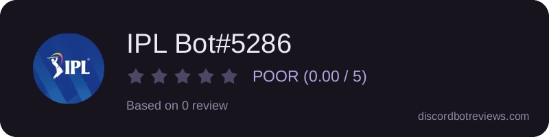 Rating widget preview for IPL Bot#5286