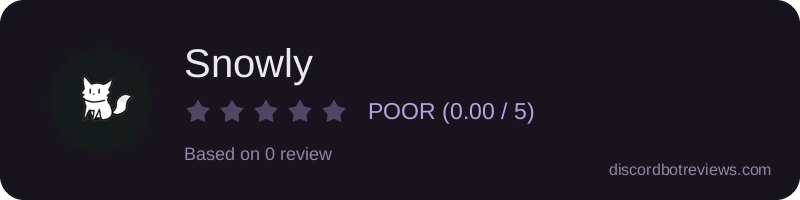 Rating widget preview for Snowly