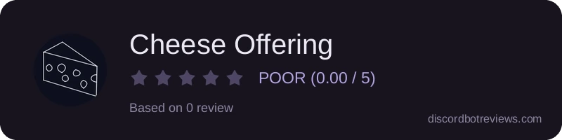 Rating widget preview for Cheese Offering