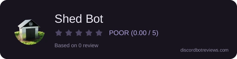 Rating widget preview for Shed Bot