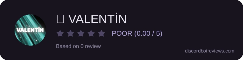 Rating widget preview for ℣ VALENTİN