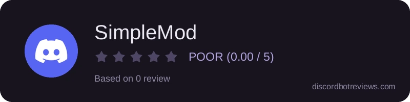 Rating widget preview for SimpleMod