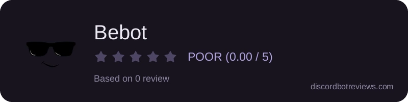 Rating widget preview for Bebot