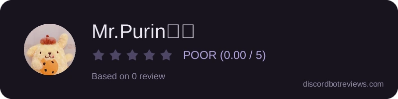 Rating widget preview for Mr.Purin🐶🍮