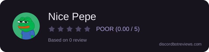 Rating widget preview for Nice Pepe