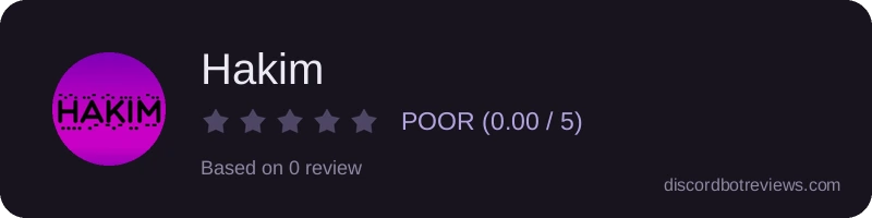 Rating widget preview for Hakim