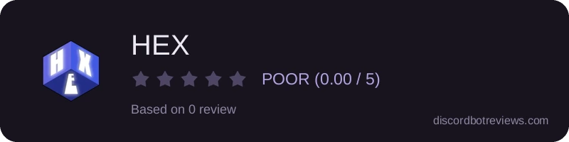 Rating widget preview for HEX