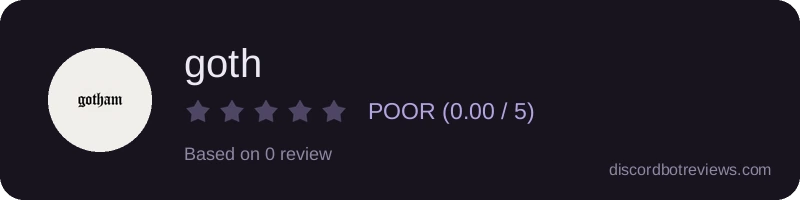 Rating widget preview for goth