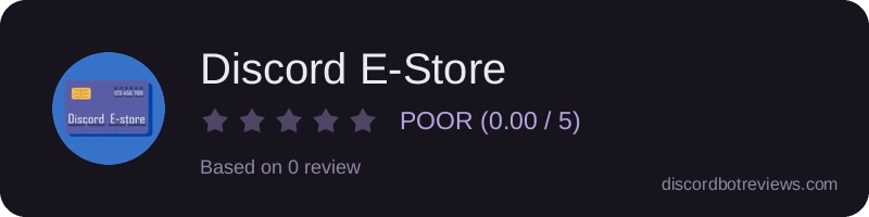 Rating banner for Discord E-Store