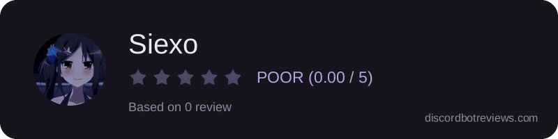 Rating widget preview for Siexo