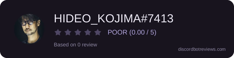 Rating widget preview for HIDEO_KOJIMA#7413