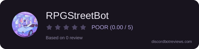 Rating widget preview for RPGStreetBot