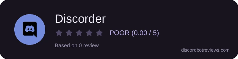Rating widget preview for Discorder