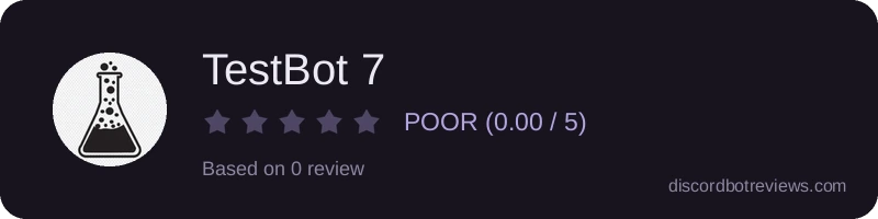 Rating widget preview for TestBot 7