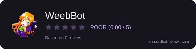 Rating widget preview for WeebBot