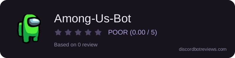 Rating widget preview for Among-Us-Bot