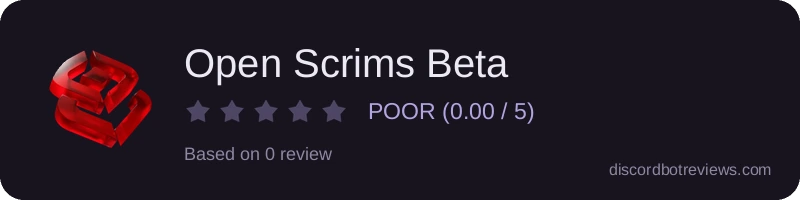 Rating banner for Open Scrims Beta