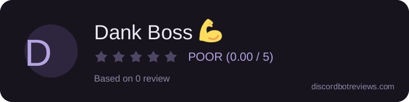 Rating widget preview for Dank Boss 💪