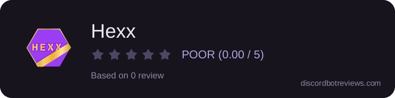 Rating widget preview for Hexx
