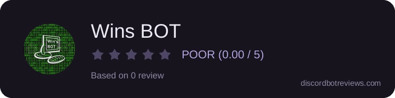 Rating widget preview for Wins BOT