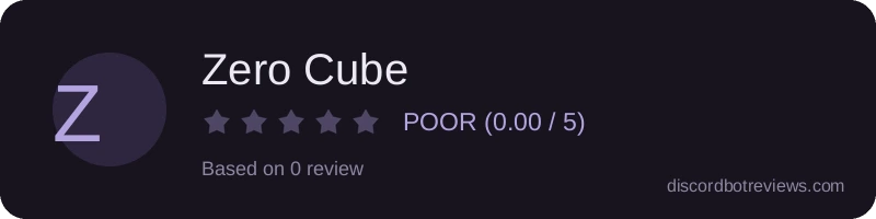 Rating banner for Zero Cube