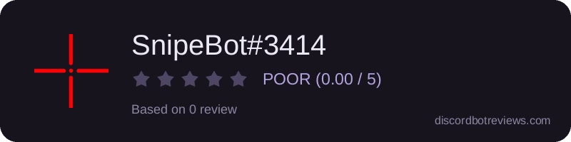 Rating widget preview for SnipeBot#3414