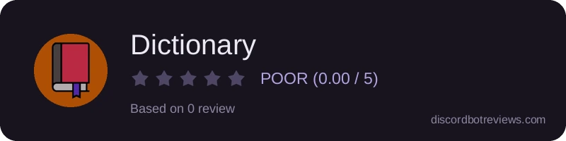 Rating widget preview for Dictionary