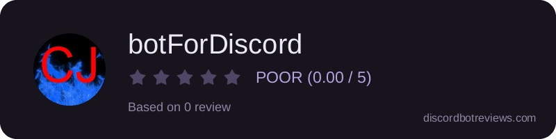 Rating widget preview for botForDiscord