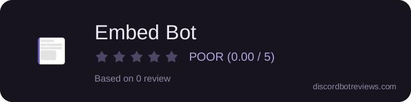 Rating widget preview for Embed Bot