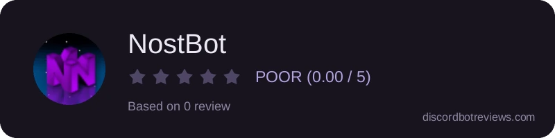 Rating widget preview for NostBot