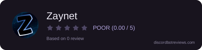 Rating widget preview for Zaynet