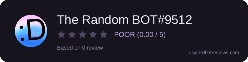 Rating widget preview for The Random BOT#9512