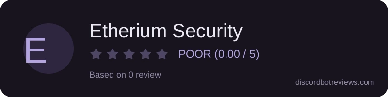 Rating widget preview for Etherium Security