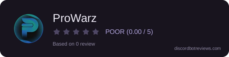 Rating widget preview for ProWarz
