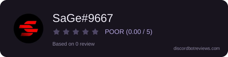 Rating widget preview for SaGe#9667
