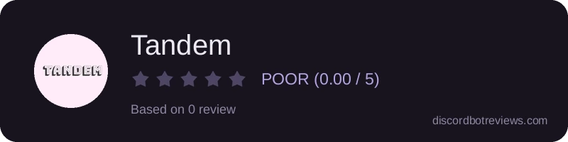 Rating widget preview for Tandem